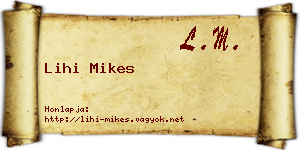Lihi Mikes névjegykártya