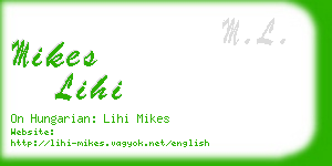 mikes lihi business card